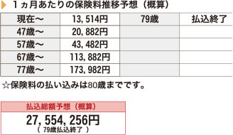 保険料推移予想(概算)